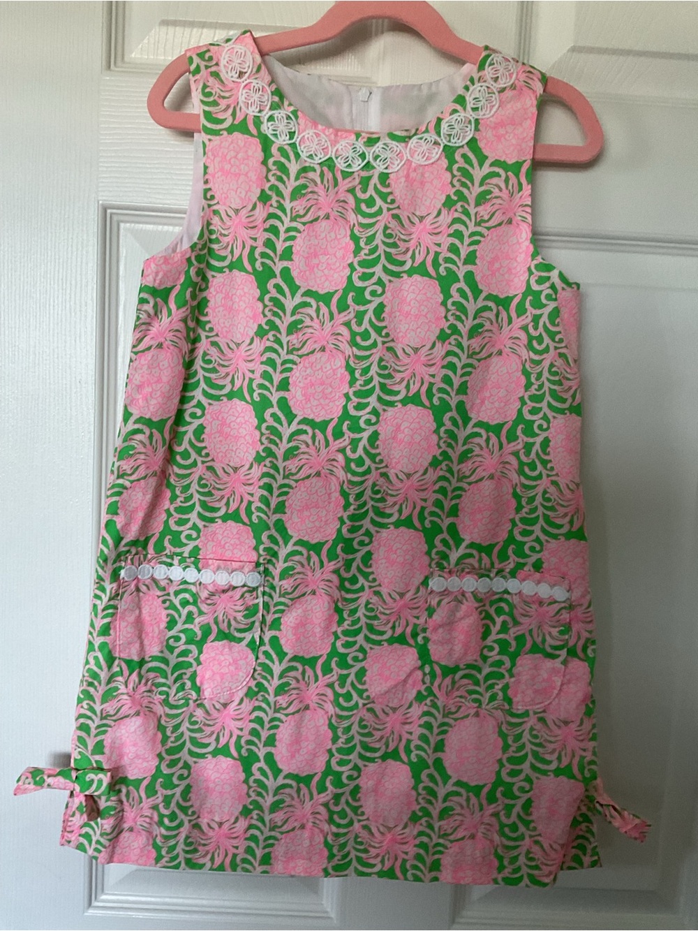 Lilly Pulitzer Pink Pineapple Print Sleeveless Dress size 8